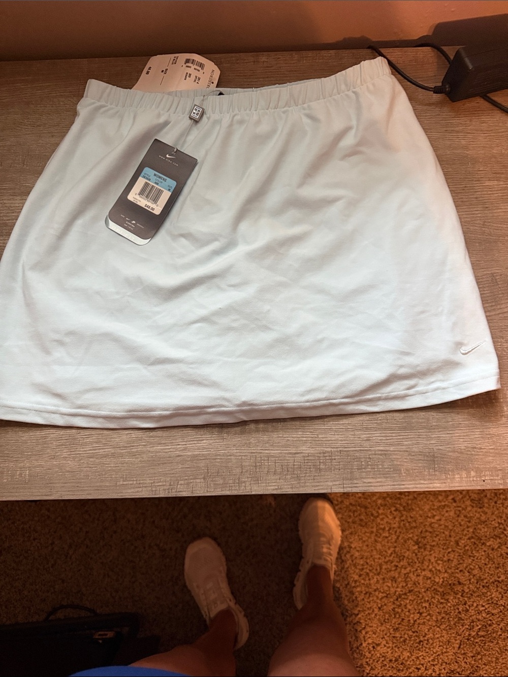Nike Women's Light Blue Athletic Skirt with Swoosh